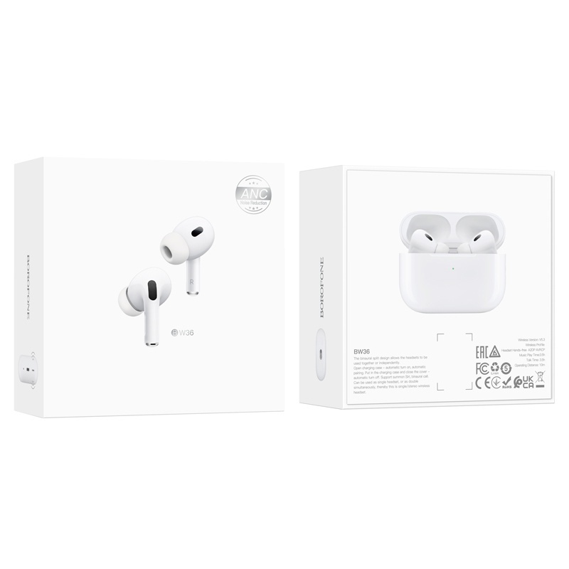 Tai Nghe Bluetooth 5.3 Không Dây BOROFONE BW36 ANC TWS Giảm Tiếng Ồn Kèm Mic Cho Xiaomi