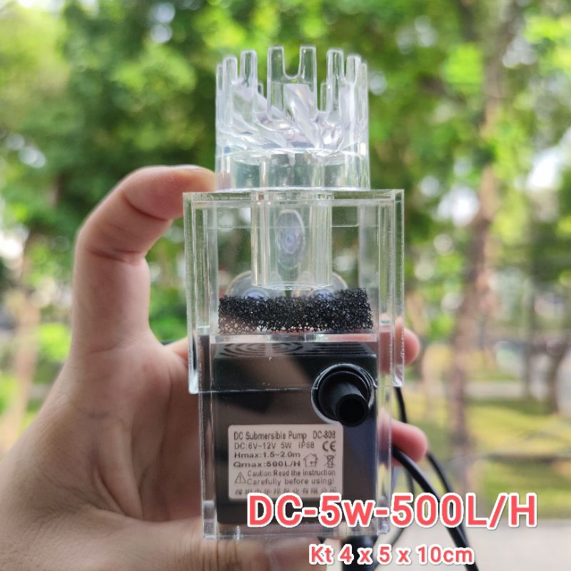 LỌC VÁNG XOAY mini TRONG SUỐT CÓ CHỈNH DÒNG (DC.500L/H)
