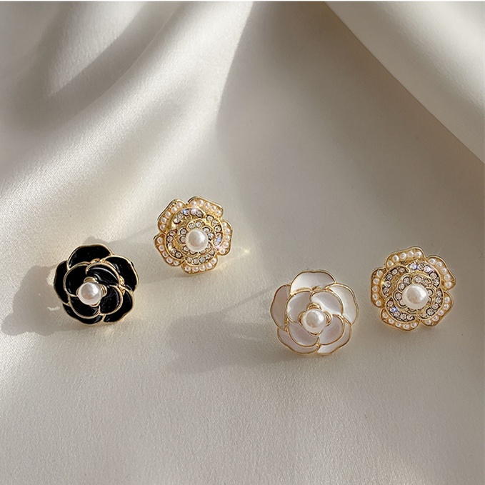 Khuyên Tai Hoa Trà Lớn Cao Cấp Thời Trang Làm Quà Tặng Valentine Cho Nữ