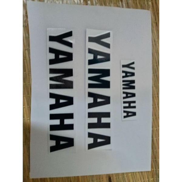 Bộ tem chữ dán yamaha màu đen