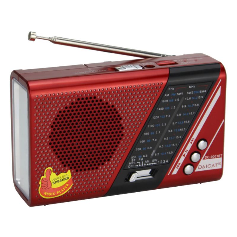 Đài Radio Bắt Bluetooth Radio Cầm Tay - Có Đèn Bin.Bắt đài FM/AM/SW Hỗ Trợ Thẻ Nhớ,USB.Phát Loa To.Nghe Nhạc Miễn Chê.