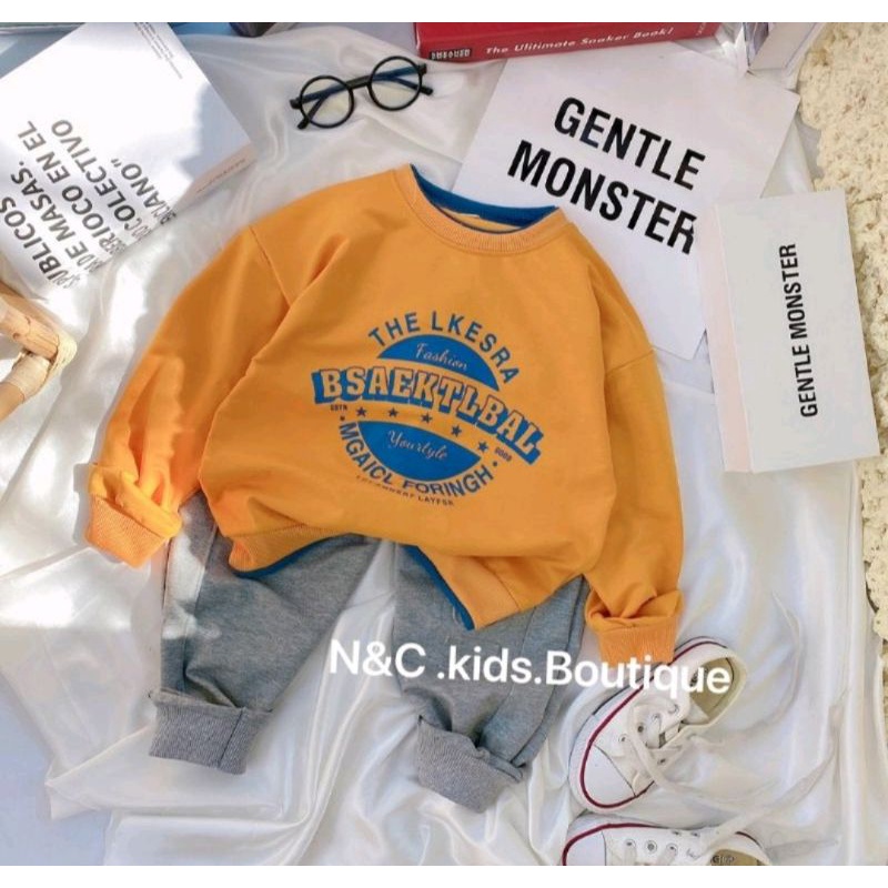 Bộ Nỉ Da Cá Bé Trai Size Đại 20-35kg Hàng Quảng Châu