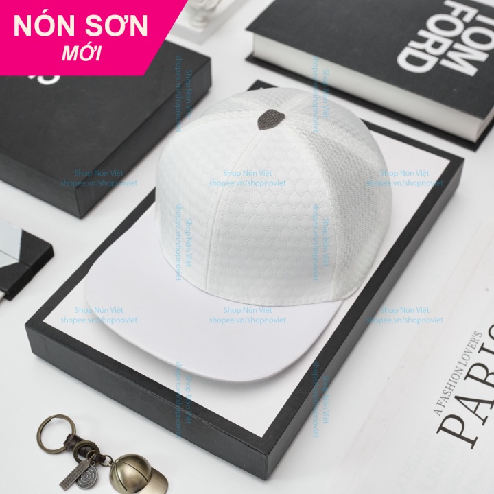 Mũ Lưỡi Trai Nón Sơn Snapback Vân Lưới Trắng Chính Hãng Hàng Chuẩn Tem 7 Màu Cao Cấp Mới / Nón Kết Sơn shopnonviet