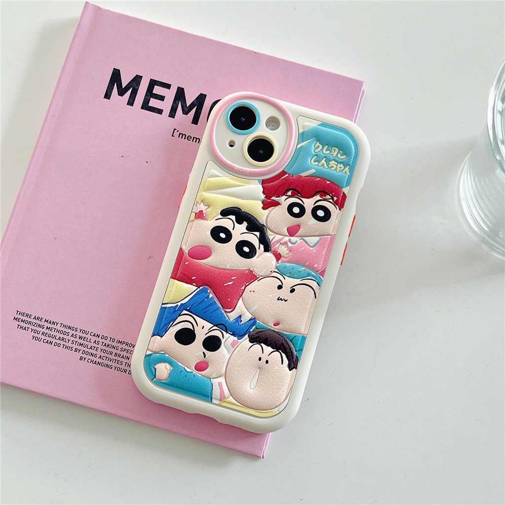 Ốp Điện Thoại Da Viền TPU Dẻo In Họa Tiết Hoạt Hình Dễ Thương Cho iphone 14 Pro Max 13 Pro Max 12 Pro Max