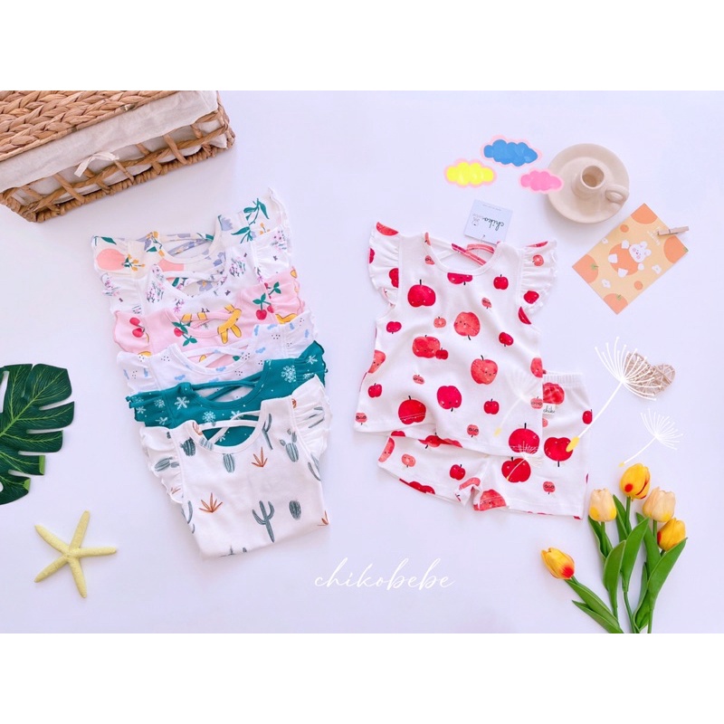 Đồ bộ bé gái xinh cotton bozip ❤️ freeship ❤️ bộ bé gái cánh tiên chikobebe