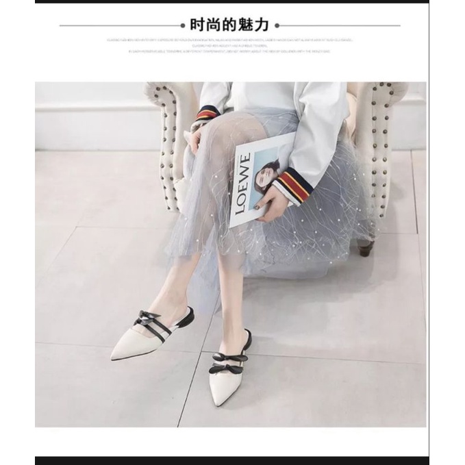 Dép sục đính 2 nơ