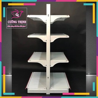 Kệ siêu thị đôi { Cao 1m2 x dài 1m2 x 4 tầng } kệ siêu thị giá rẻ