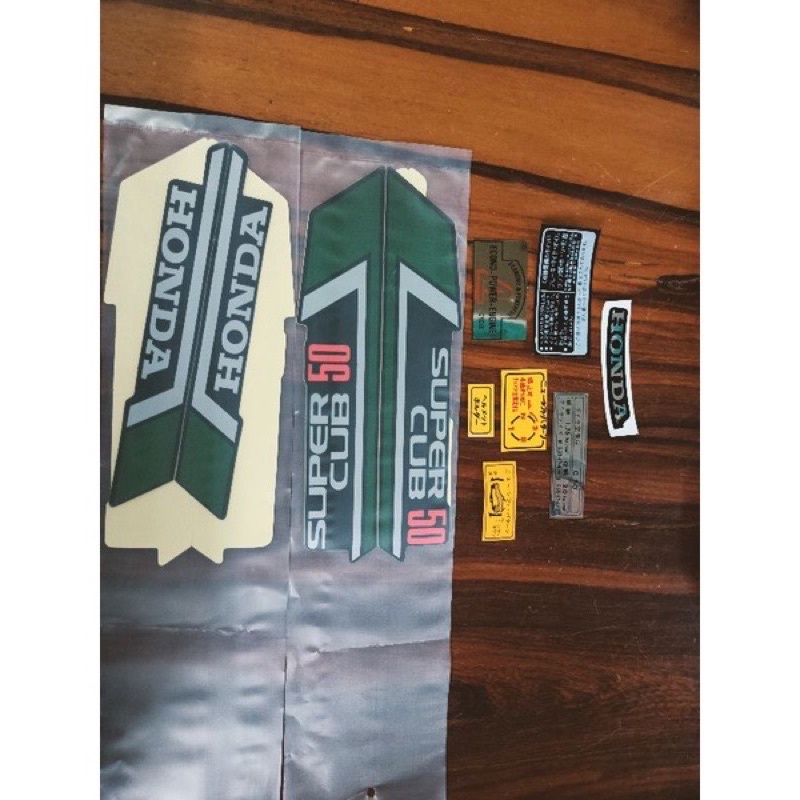 Trọn bộ tem Honda cup 86 màu xanh nhớt 50 hàng nhập Thái Lan 3 lớp loại zin chất lượng cao dành tran