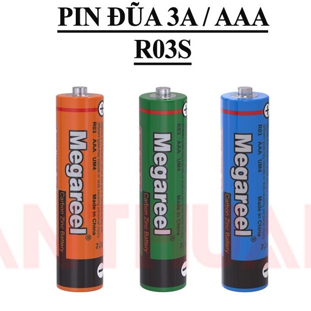 Pin Megareel Đũa Pin 3A, AAA 1 cây/60 viên Pin điều khiển