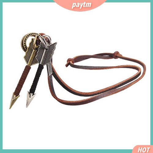 [PTM] Dây chuyền da hình mũi tên thời trang cho nam
