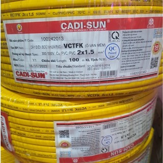 [Chính Hãng] Dây Điện CADISUN 2x2.5 Cuộn 100m