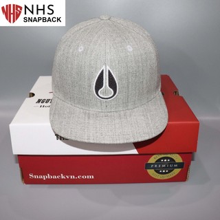 Nón nhs snapback full xám logo giọt nước xám nixongn.