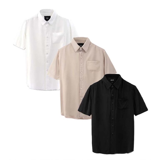 Áo sơ mi Amand Torn Pruning Shirt - Black/ white/ Beige - 10012