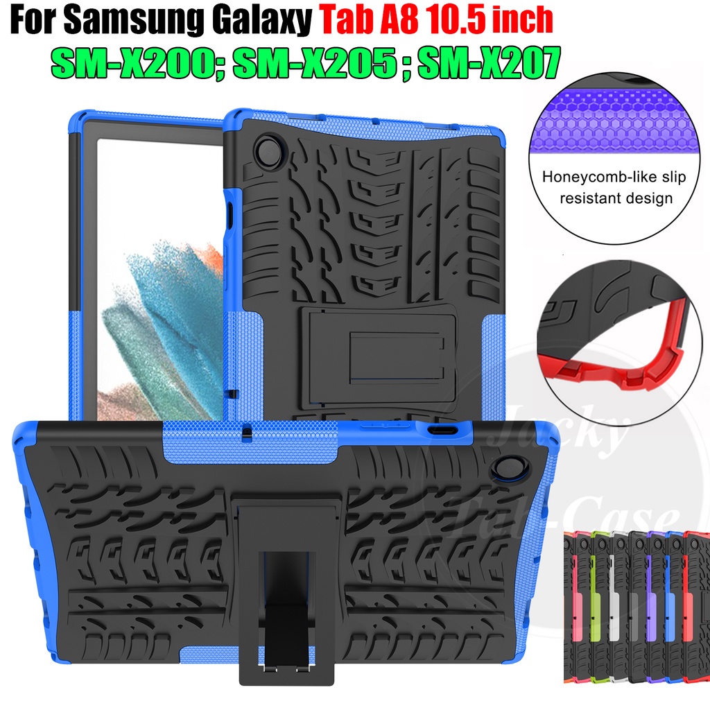Ốp Bảo Vệ Máy Tính Bảng Bằng PC + TPU Chống Sốc Cho Samsung Galaxy Tab A8 10.5 inch SM-X200 SM-X205 Smx207 TabA8 LTE X205 Wi-Fi X200