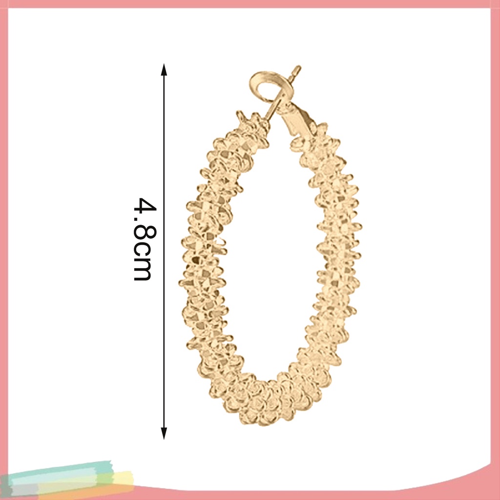 Đôi Khuyên Tai Hình Vòng Tròn Lớn Độc Đáo Thời Trang Cho Nữ