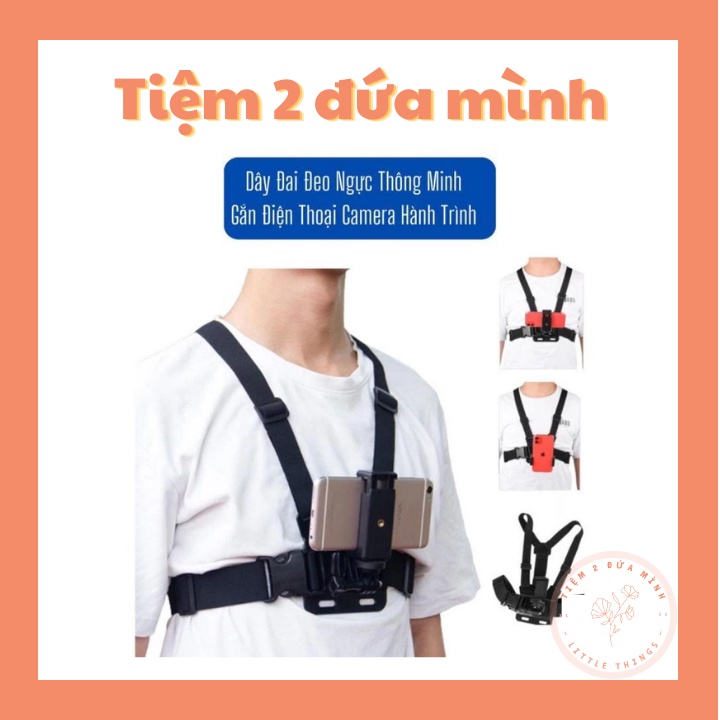 Đai Dây Đeo Ngực cho Điện thoại và camera hành trình, máy quay mini thể thao