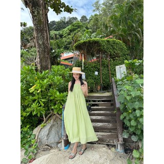 [I am] - Đầm cổ yếm lưng cột nơ - CLOUDY DRESS
