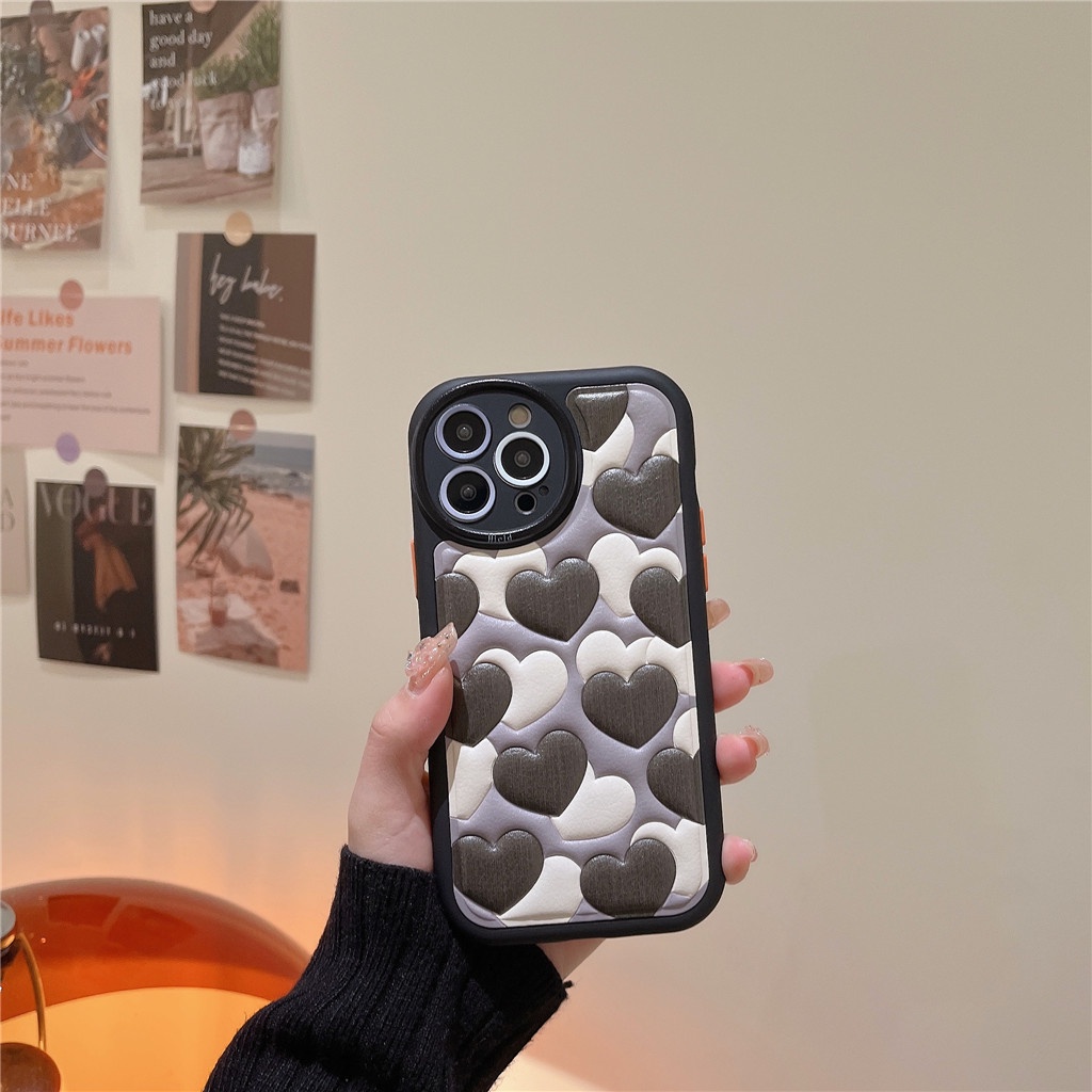 Ốp Điện Thoại Da Viền TPU Dẻo In Họa Tiết Hoạt Hình Dễ Thương Cho iphone 14 Pro Max 13 Pro Max 12 Pro Max