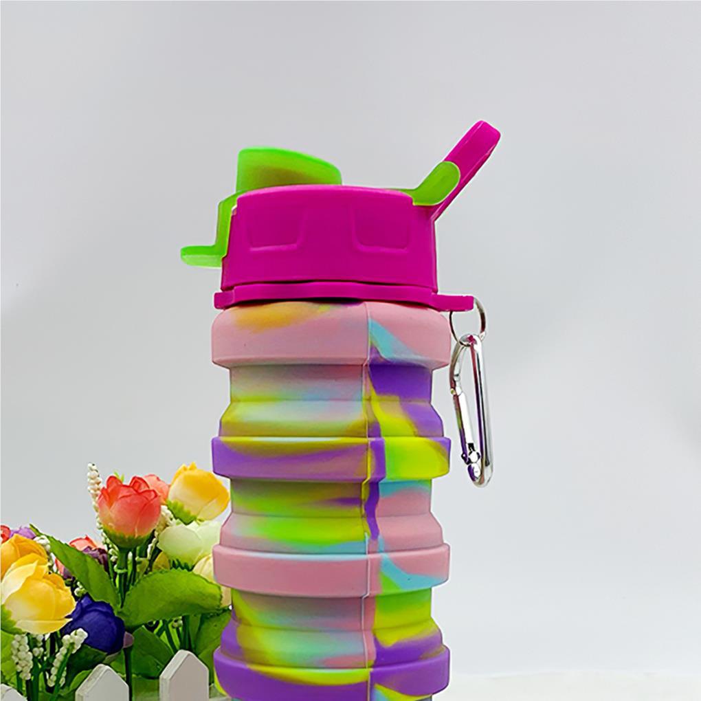 Bình Nước Silicone Dẻo Có Thể Gấp Gọn Tiện Dụng Mang Theo Du Lịch