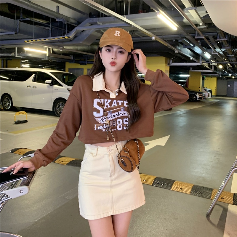 Áo Croptop Polo Dài Tay Tabistore Dưới 65kg - Skate 85 | BigBuy360 - bigbuy360.vn