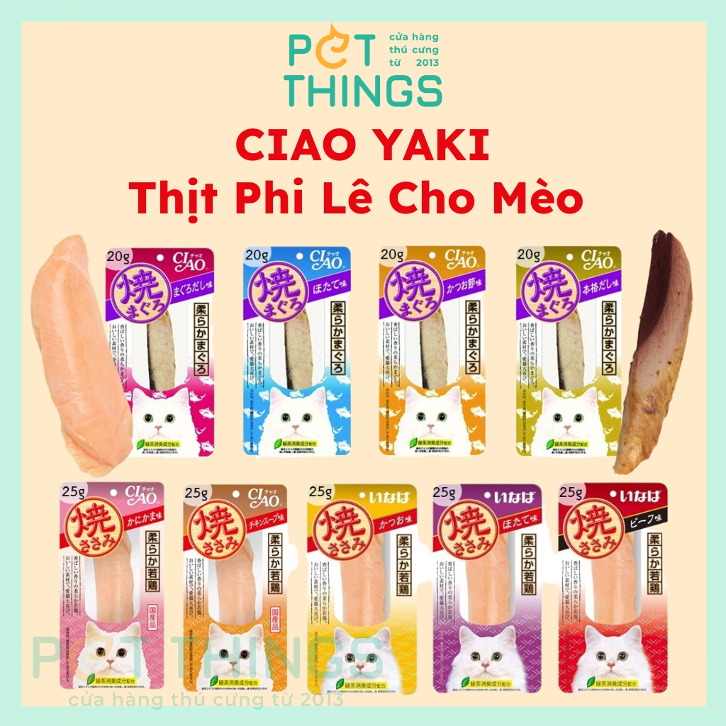 CIAO Yaki - Snack Phi Lê Cá Nướng / Gà Nướng Cho Mèo