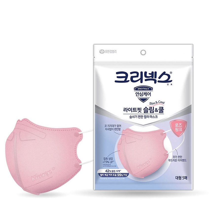 Made in Korea kleenex Light fit Slim & Cool Mask BFE 99%