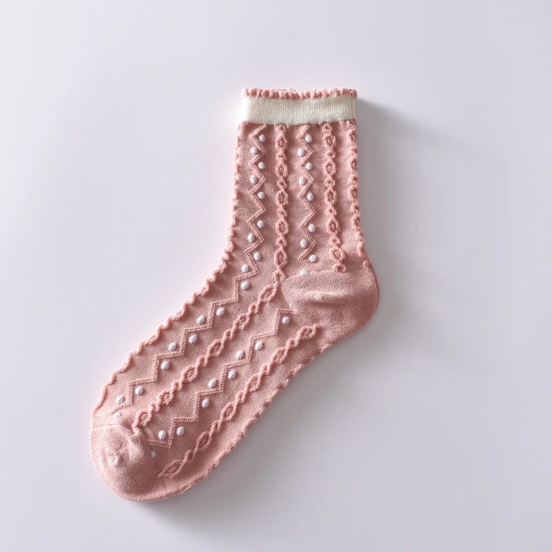 Quần Tất Ba Chiều Eo Vừa Thời Trang Xuân Thu Phong Cách Mori Nhật Bản Cổ Điển Cho Nữ JP5