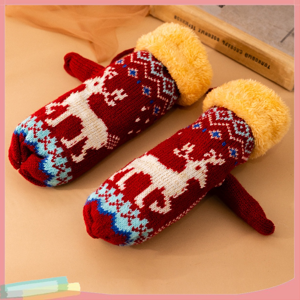 Găng Tay Len Giữ Ấm Mùa Đông Chống Trượt Có Thể Tái Sử Dụng Cho Nữ