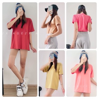 Áo thun trơn Đỏ Hồng Vàng Tone màu năm mới chính hãng AGE2X
