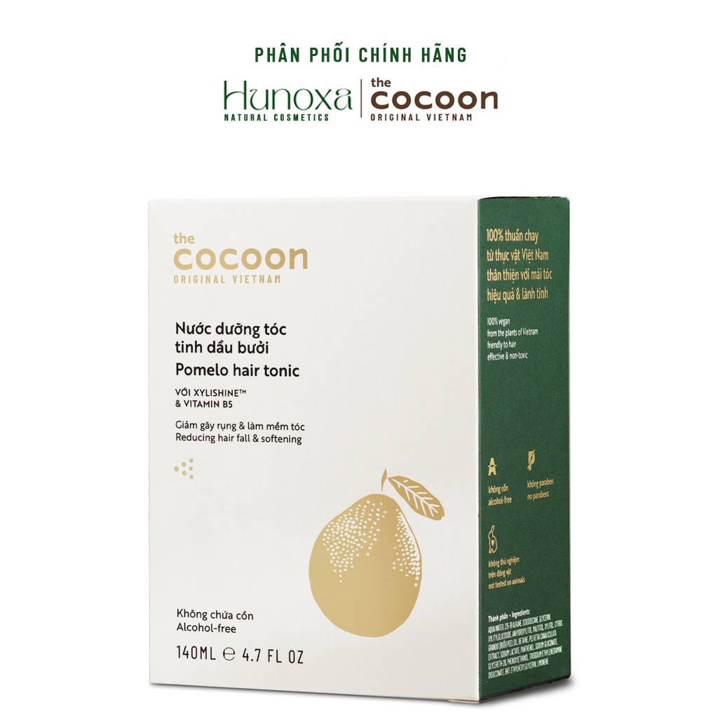 Nước dưỡng tóc tinh dầu bưởi Cocoon phiên bản mới, tinh chất bưởi giúp giảm gãy rụng & làm mềm tóc 140ml