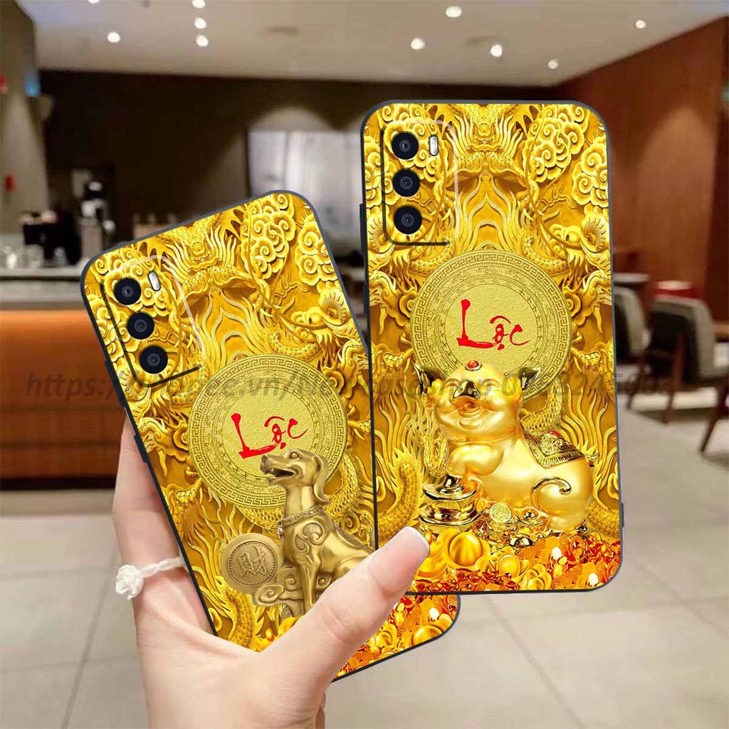 Ốp Oppo A16 in hình 12 Con Giáp Tài Lộc 3D