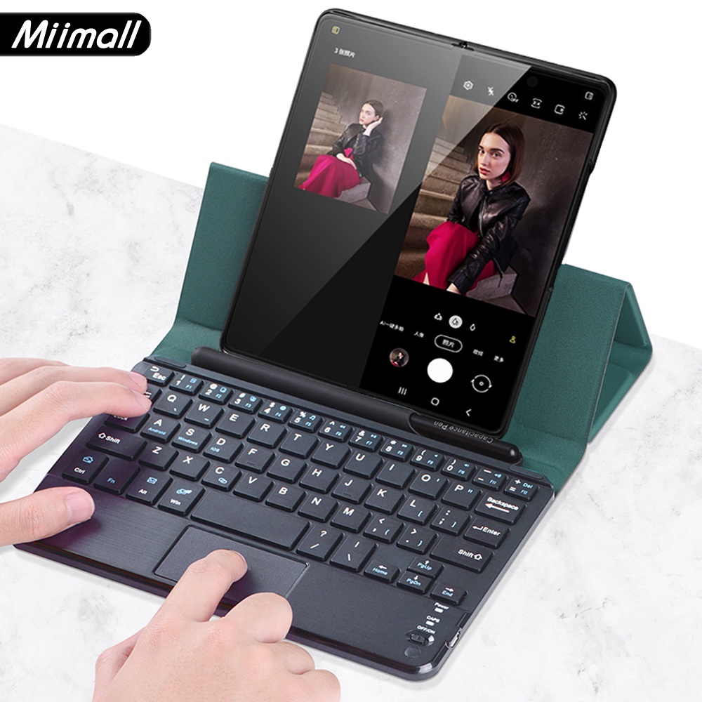 【Bao Da Bàn Phím Bluetooth Z Fold 4/Fold 3/Fold 2】Miimall Ốp Điện Thoại