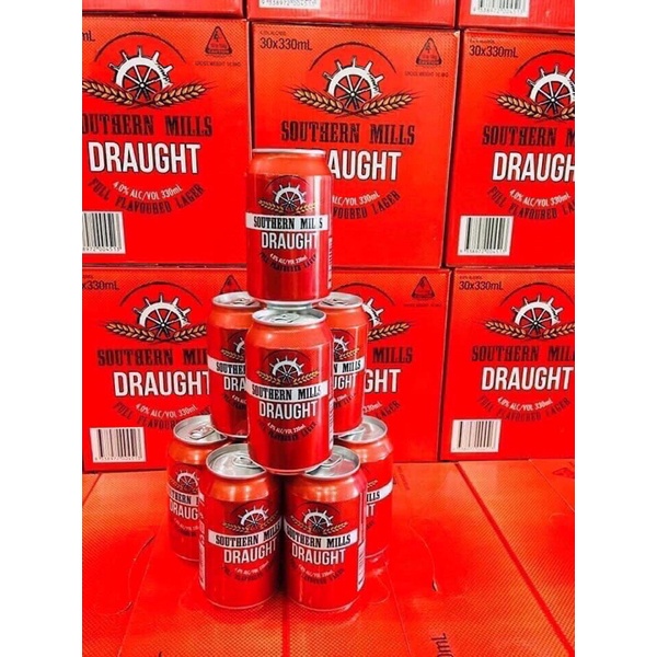 Bia đỏ Úc Southern Mills Draught (thùng 30lon x 330ml)