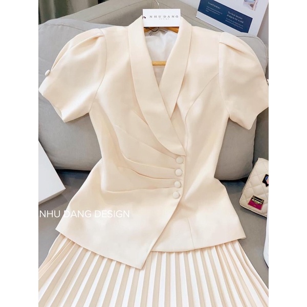 Áo kiểu cổ vest hàng đủ size thiết kế quần bagy siêu dễ mặc