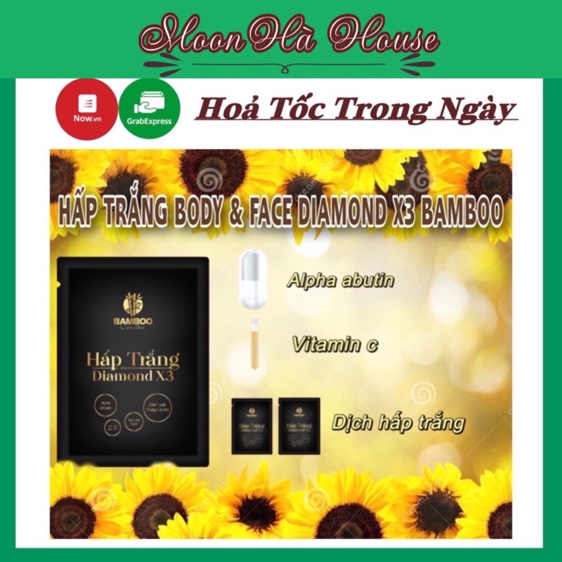 🌼𝐂𝐡𝐢́𝐧𝐡 𝐇𝐚̃𝐧𝐠🌼 HẤP TRẮNG DIAMONDX3 Bamboo cho Mặt và Toàn Thân- Trắng nhanh sau 9 tiếng