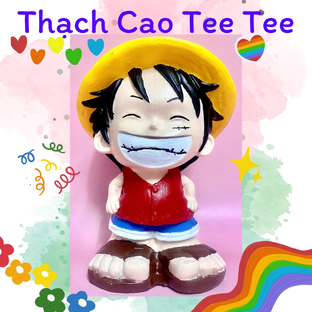 Tượng thạch cao tô màu Luffy One Piece size XXL cao cấp ( kèm màu và cọ)