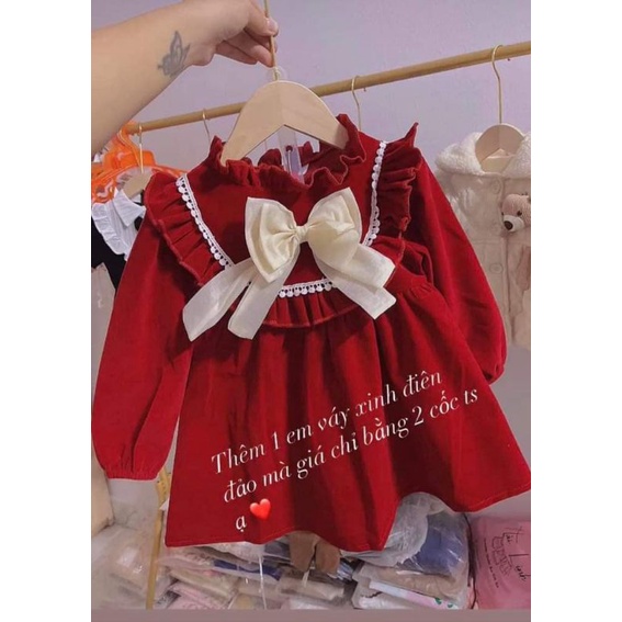 Váy nhung chất đẹp cho bé