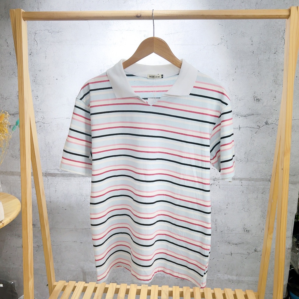 Áo Polo Nam Sọc Ngang Chất Cotton Vải Dệt Kim Dày Dặn Premium Mr Smile 99 Shop AT082
