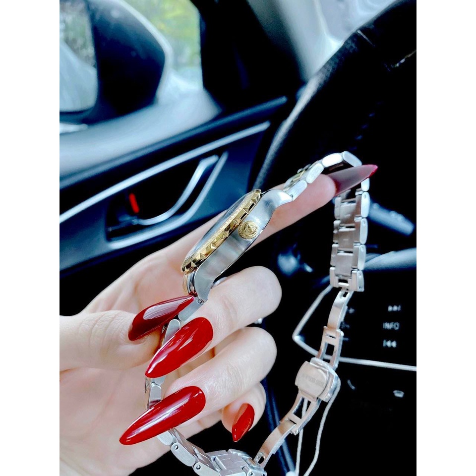 Đồng hồ nữ VERSACE LADIES HELLENYIUM WHITE dây thép demi - 35mm- Máy Thụy-  Bảo hành 24 tháng