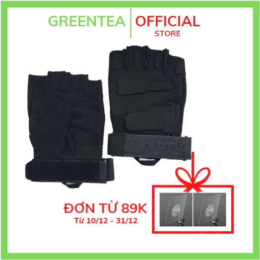 Găng Tay Xe Máy, Đi Phượt Cụt Ngón GREENTEA Cao Cấp