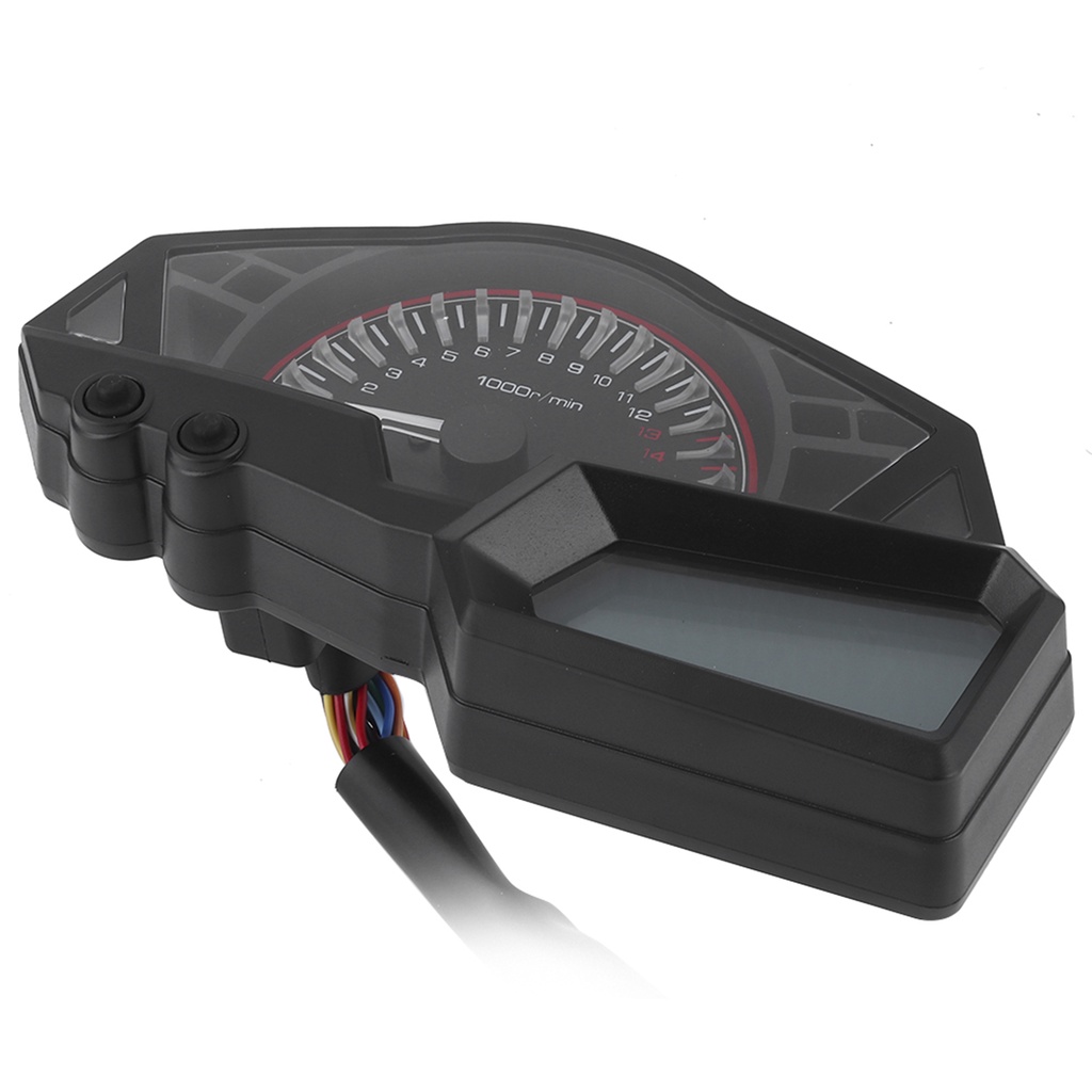 Motorlife Màn Hình LCD Xe Máy Đồng Hồ Đo Tốc Độ Nhiên Liệu 15000 Vòng/phút Phù Hợp Cho KAWASAKI NINJA 300/EX300/300SE 13‑15