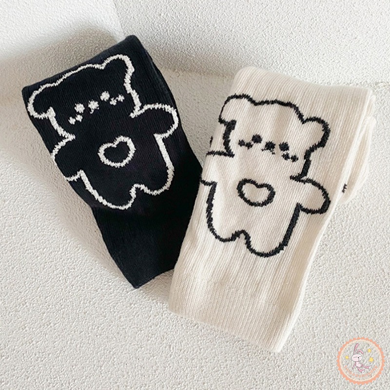 Quần Legging Cotton Dày Dặn Ấm Áp Lưng Thun In Họa Tiết Hoạt Hình Cho Bé Gái