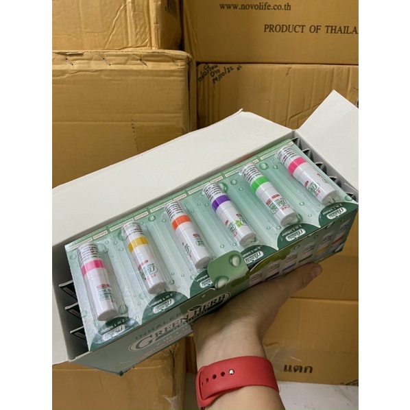 Ống Hít Thông Mũi Xanh Green Herbal Thái Lan Giảm Ngạt Mũi