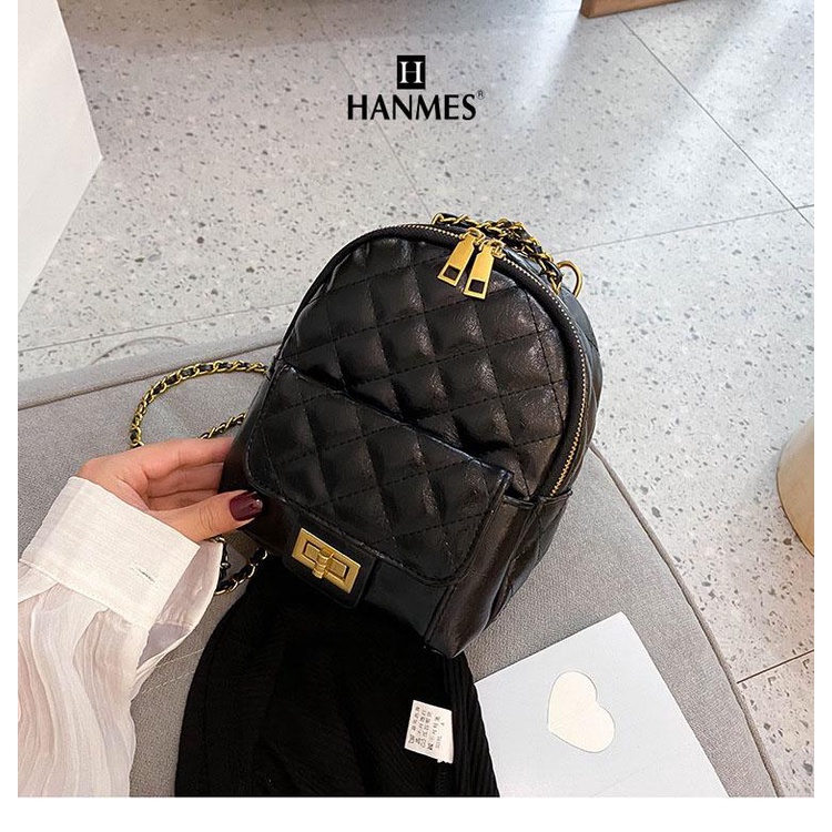 Balo da mini thời trang nữ ô trám HB01 Hanmes