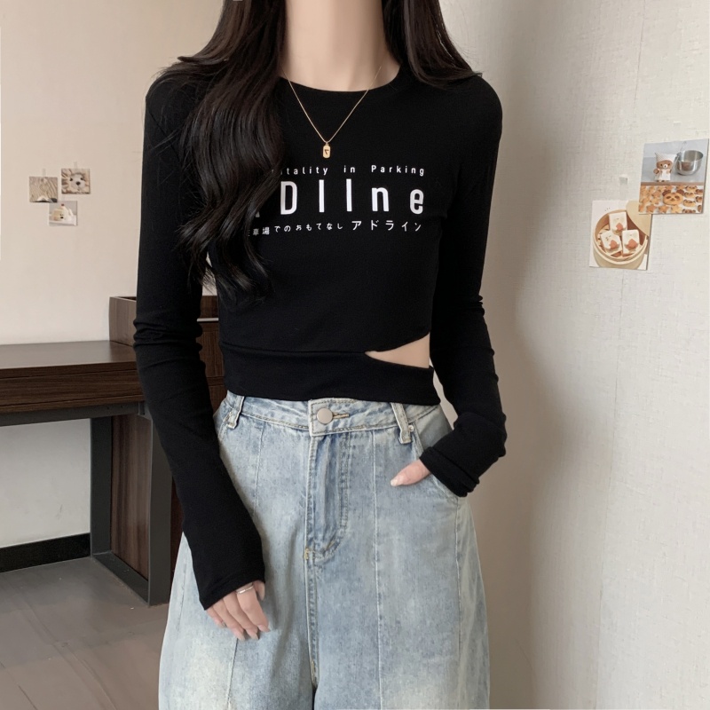 Áo croptop SUXI tay dài dáng ôm phong cách quyến rũ thời trang cho nữ