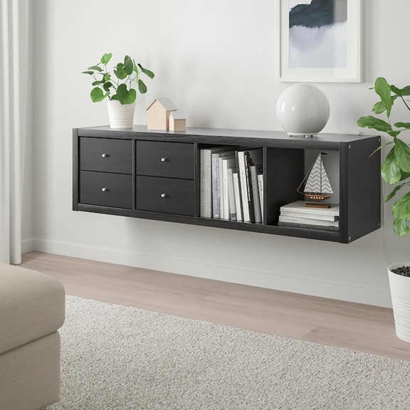FELIX, kệ để đồ vật dụng 4 ngăn đa năng treo tường SHE_048, 144x38x40cm, kệ gỗ Scandi Home