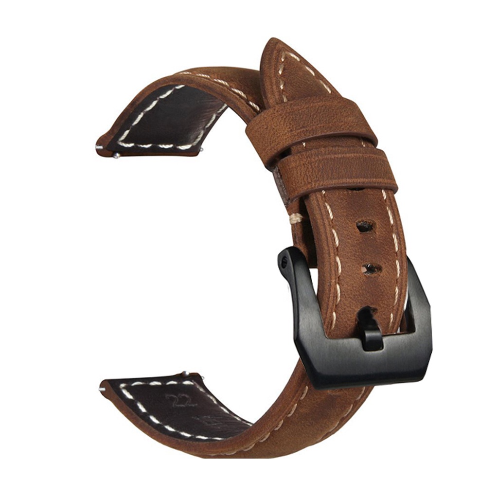 Dây Đeo Bằng Da Có Khóa Kim Loại 20mm Cho Đồng Hồ Thông Minh Samsung Galaxy Watch 5 Pro / Watch 4 40mm 44mm / Active 2