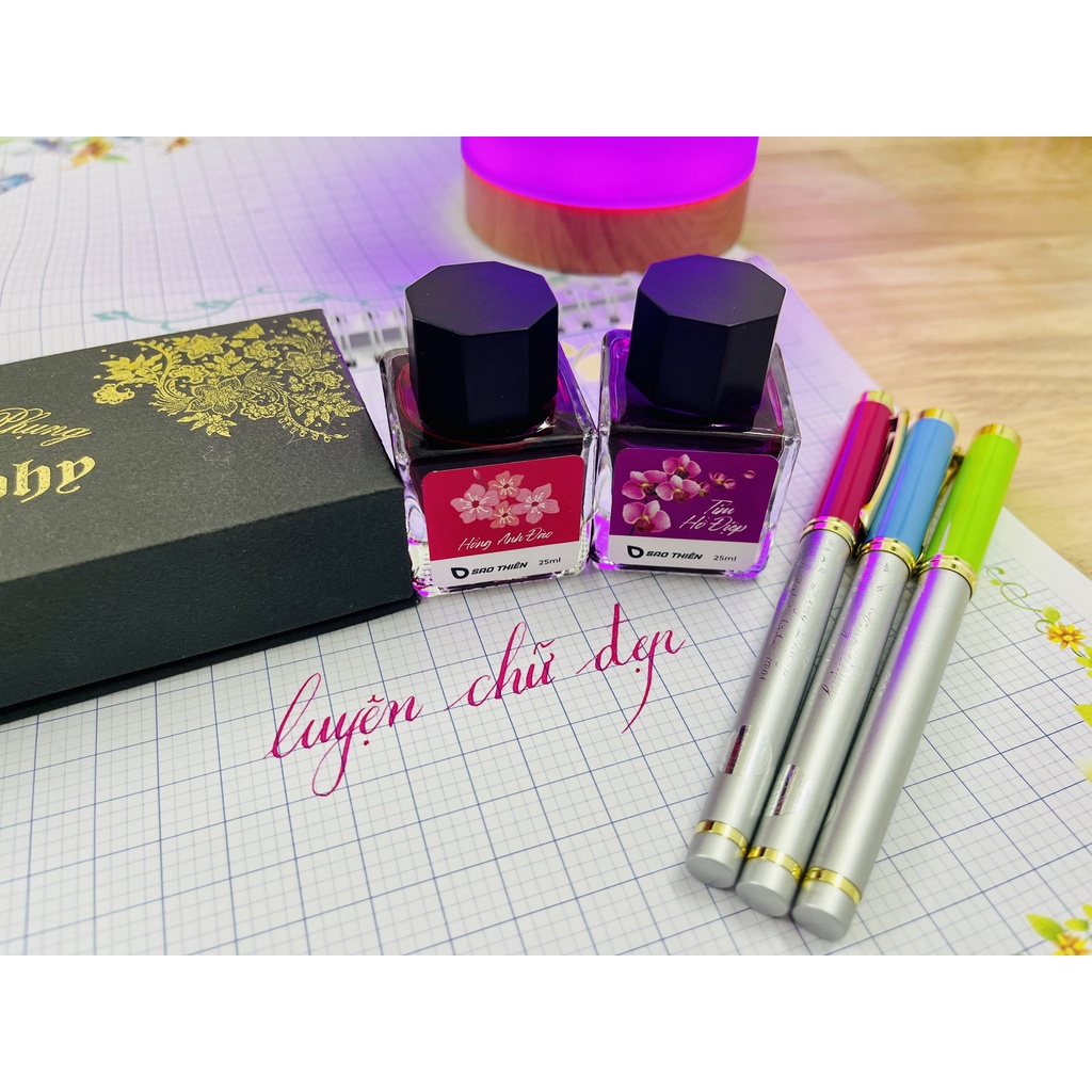 Bút mài long phụng LP04 ngòi lá tre G zebra calligraphy tự tạo thanh đậm