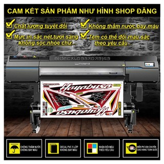 TEM RỜI EXCITER 150 HAYABUSA DÁN XE ĐỎ - 