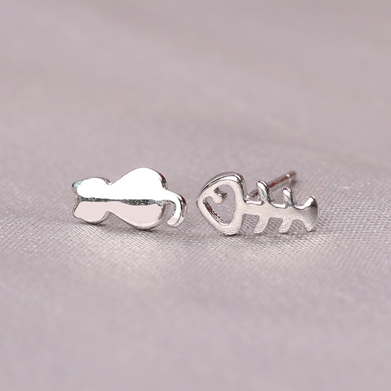 Bông Tai Mạ Bạc 925 Hình Động Vật Dễ Thương Dành Cho Nữ